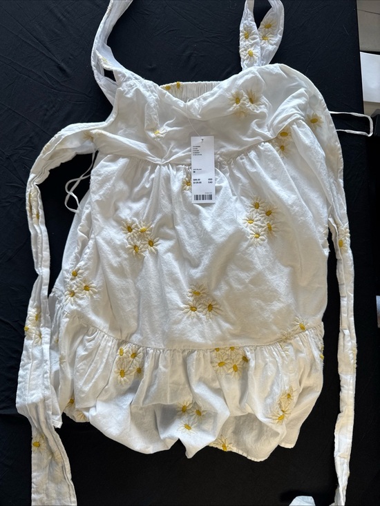 Urban Outfitters Tops - NWT Urban Outfitters Avril Embroidered Frock Mini Dress White Daisy Size M